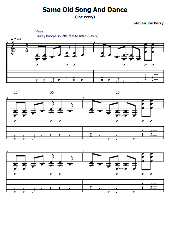 Same Old Song And Dance Tabs Aerosmith. How To Play Same Old Song And Dance On Guitar Tabs & Sheet Online