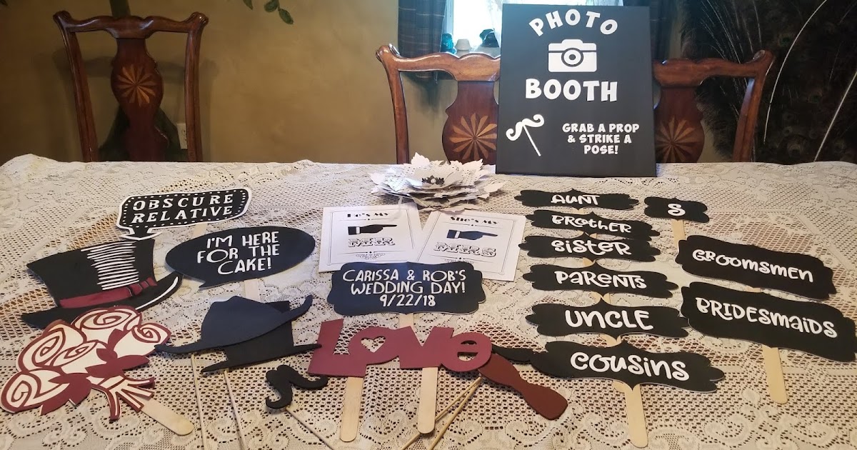 Fields Of Heather Making Wedding Photo Booth Props with Cricut (Free SVGS)