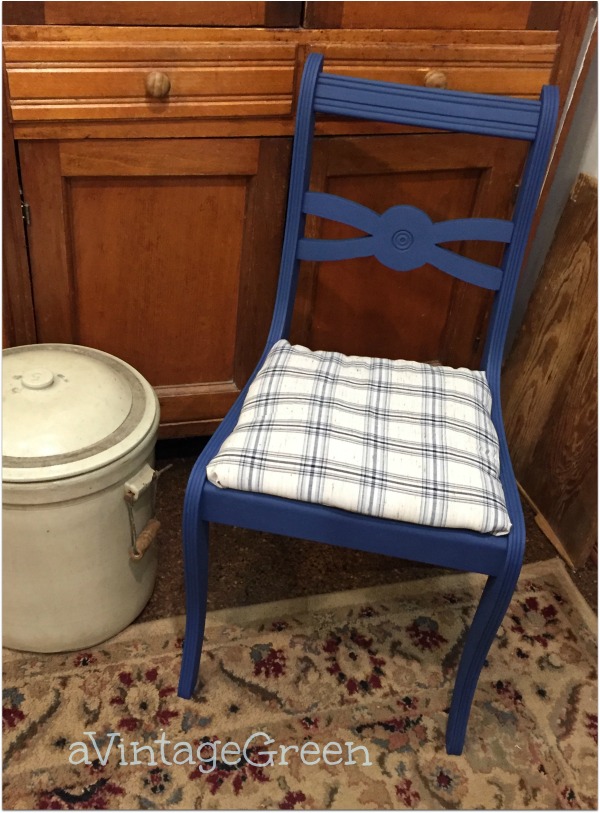 A Vintage Green Updating Dining Chairs