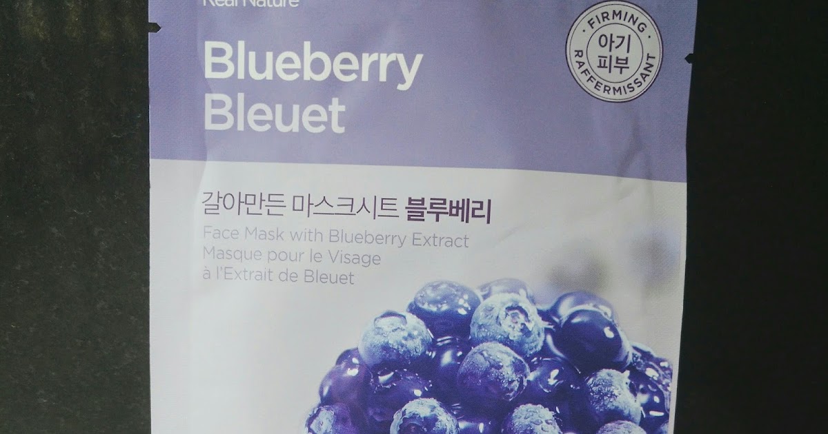 Download Bornbeautifull The Face Shop Blueberry Sheet Mask Review PSD Mockup Templates