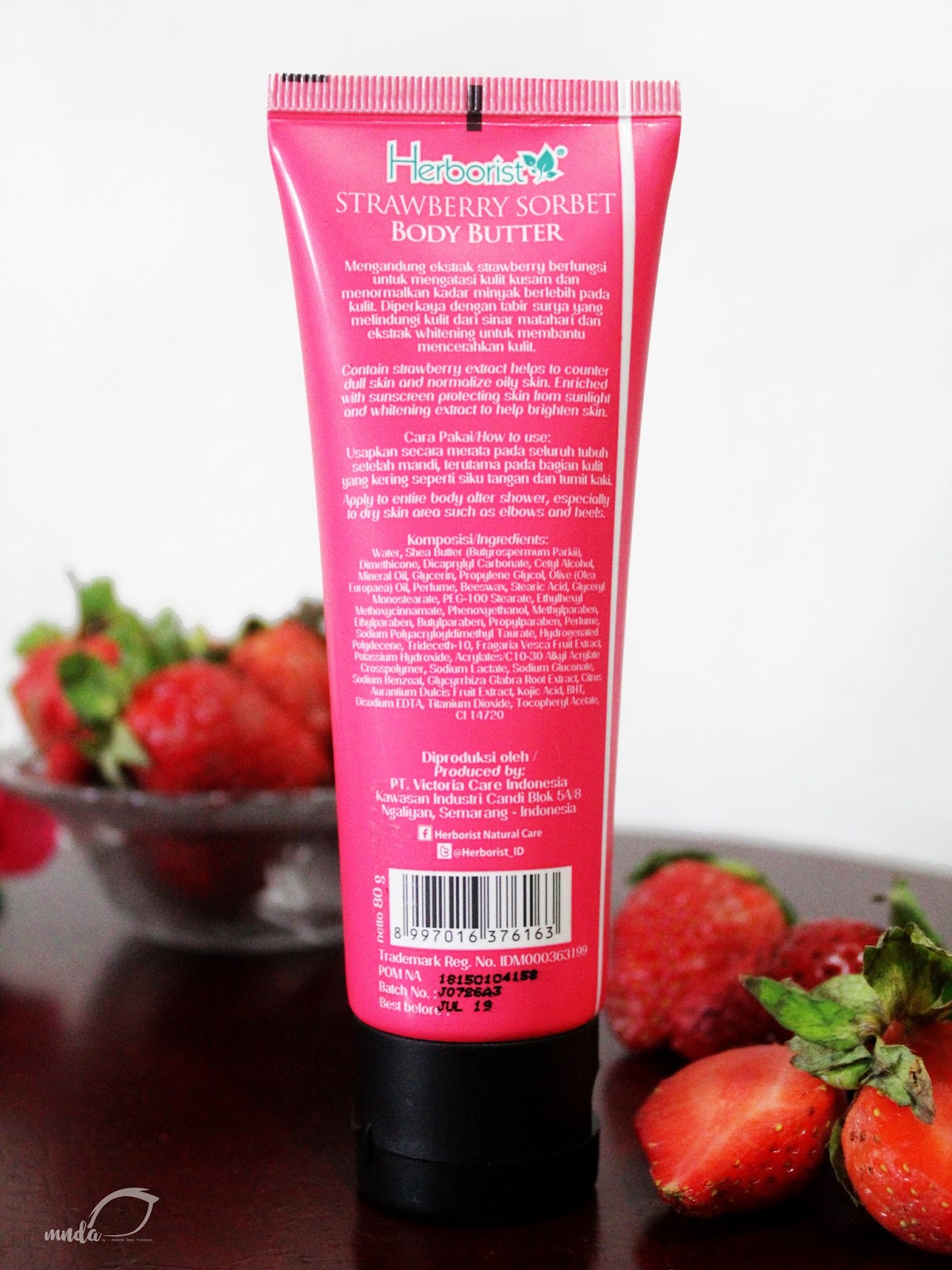 Review Herborist Body Butter Strawberry Sorbet