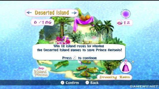 barbie island princess wii