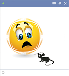 Emoticon Frightened By Mouse
