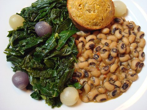 Down South Today: BLACK-EYED PEAS AND COLLARD GREENS