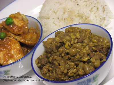 Fenugreek with Dried Peas and Mince