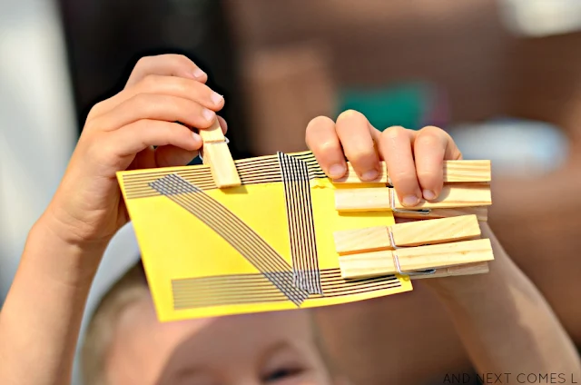 Fine motor math activity for kids to practice Roman numerals from And Next Comes L