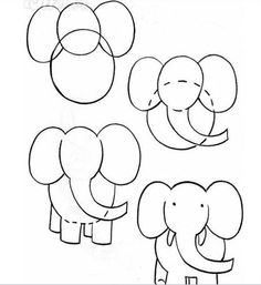 Como desenhar um elefante fácil Desenho Elefante fácil
