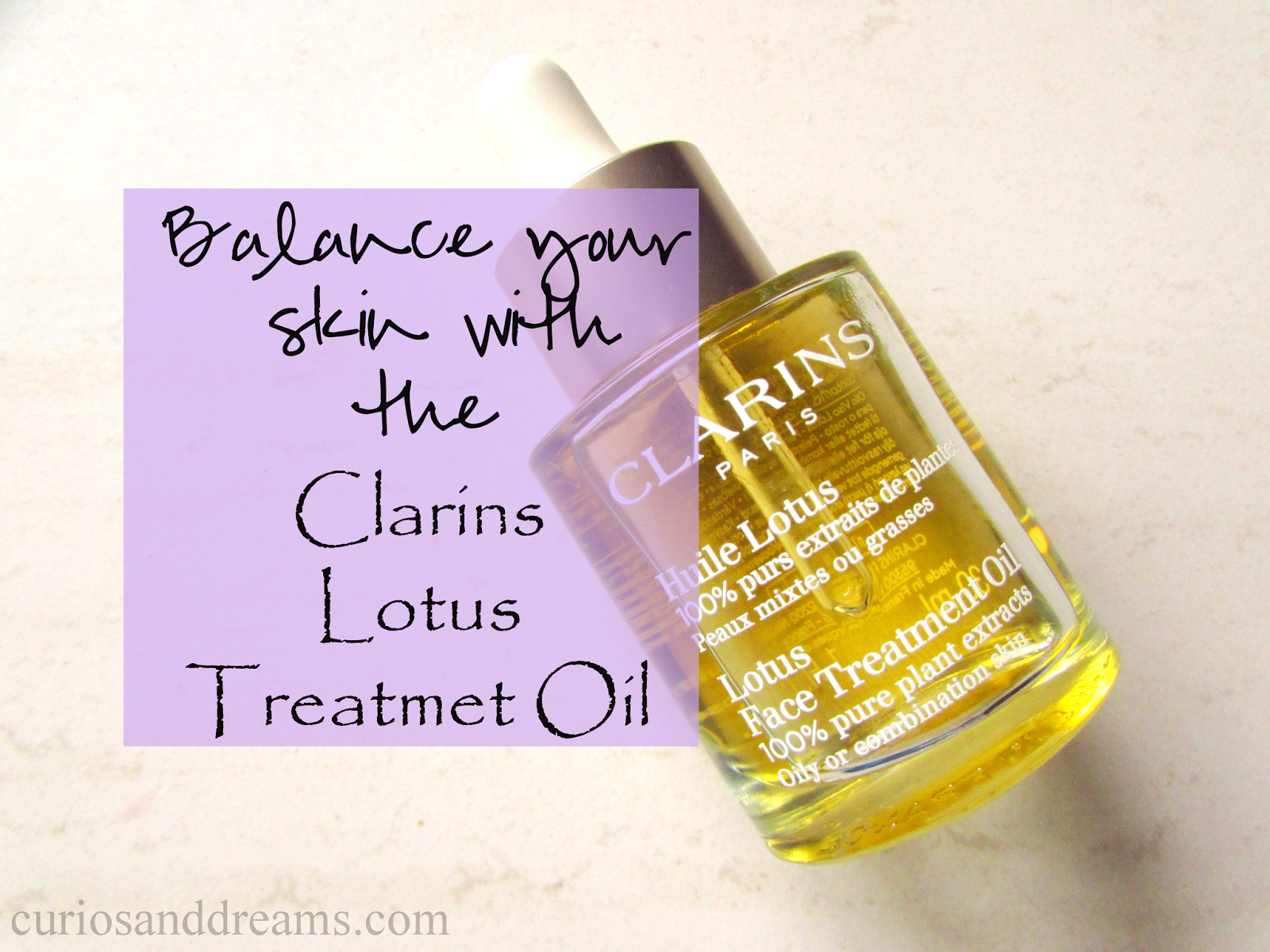 Clarins Lotus Face Treatment Oil Curios and Dreams Indian Skincare
