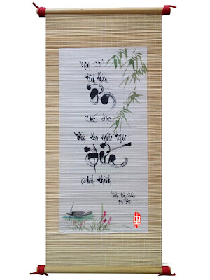 Mành rèm tre Mua mành tre viết thư pháp