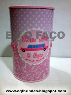 cofrinho limousine rosa, brinde limousine rosa, lembrancinha limousine rosa, tema limousine rosa, festa limousine rosa