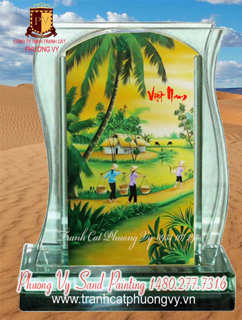 Vietnamese souvenirs for foreigners - Sand painting Sand-painting-1%2B%25282%2529