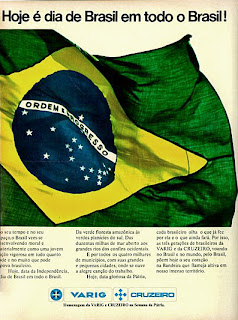 propaganda Varig Cruzeiro - 1976.anos 70.  Reclame 1976.  década de 70. os anos 70; propaganda na década de 70; Brazil in the 70s, história anos 70; Oswaldo Hernandez; 
