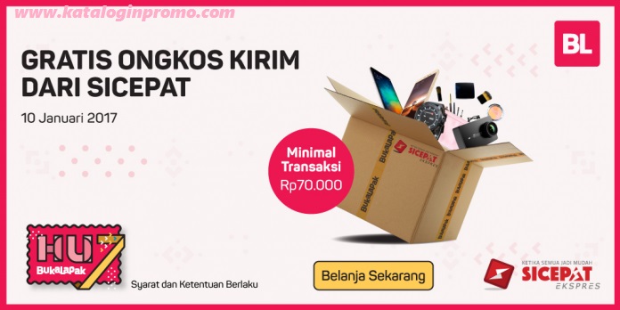 Promo BukaLapak Terbaru Gratis Ongkos Kirim Edisi HUT KE 7