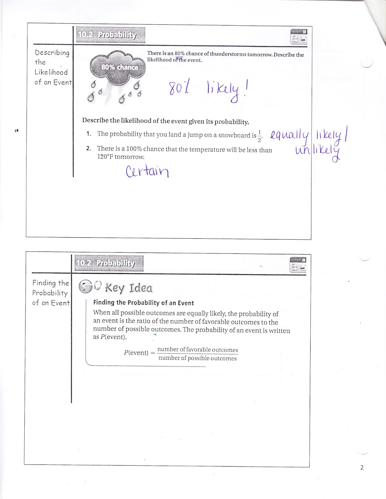 Probability tests with answers picture