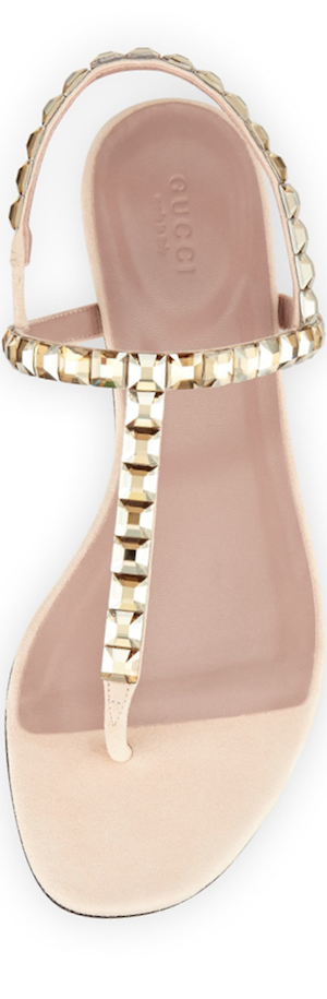 Gucci Mallory Crystal Flat Thong Sandal