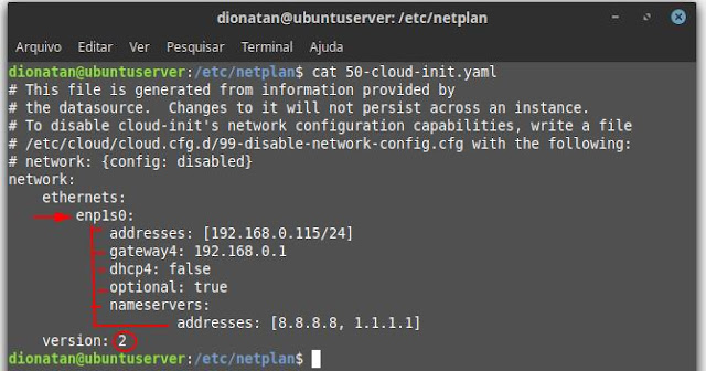 Configuração de rede no Ubuntu Server