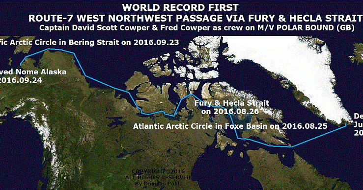 Arctic Northwest Passage: M/V POLAR BOUND (GB) completes World Record 