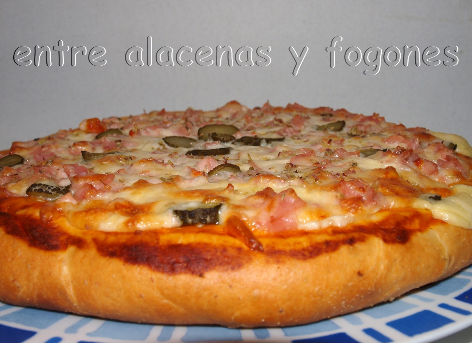 Entre alacenas y fogones... Pizza de base "gordita"