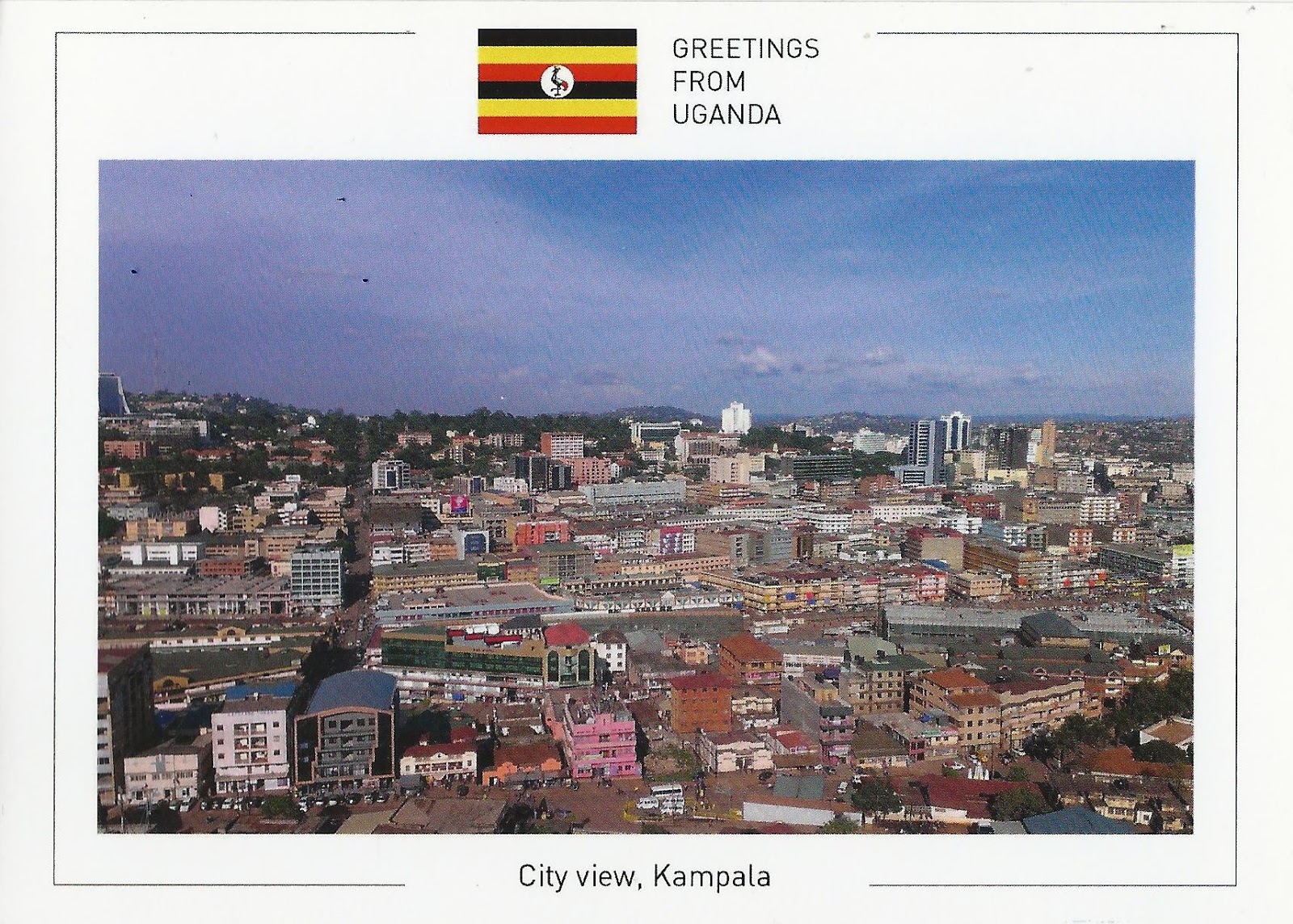 A Journey of Postcards Kampala, capital of Uganda