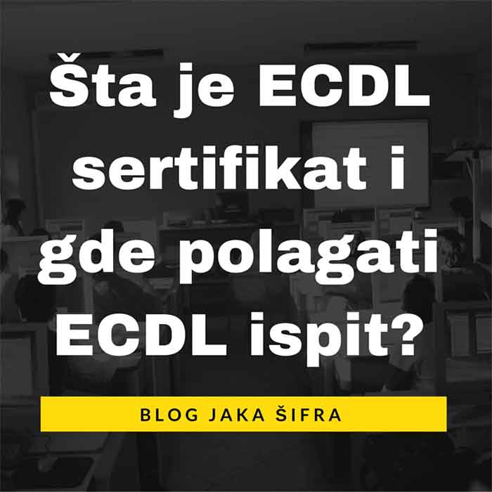 ECDL je "Evropska kompjuterska vozačka dozvola" tj. sertifikat o posedovanju osnovnih znanja iz oblasti računarstva i informatike.