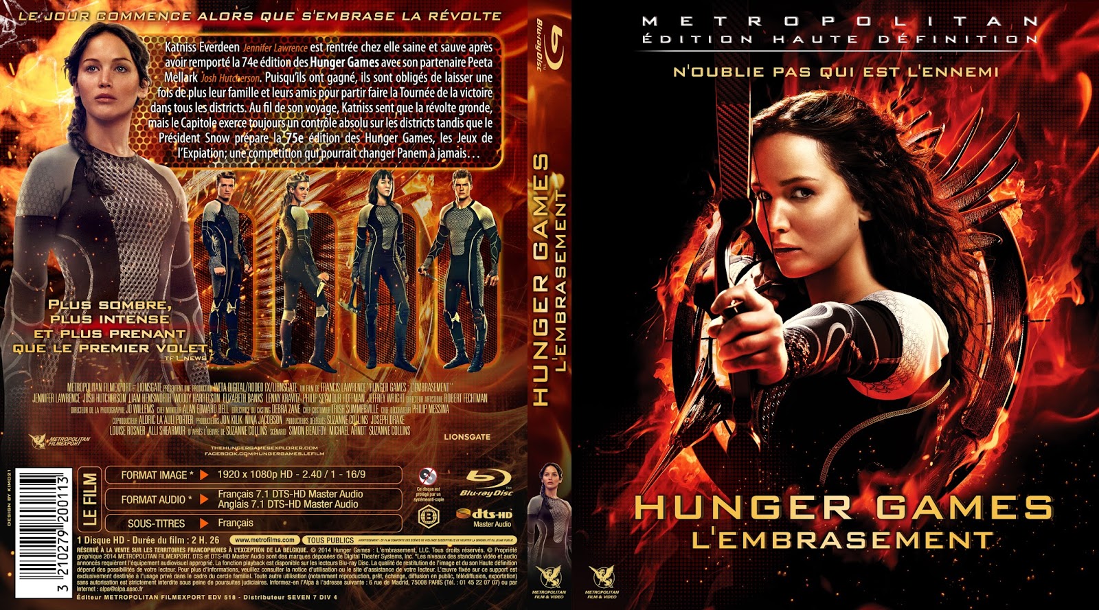 BLURAY JAQUETTES BLURAY Hunger Games L'embrasement