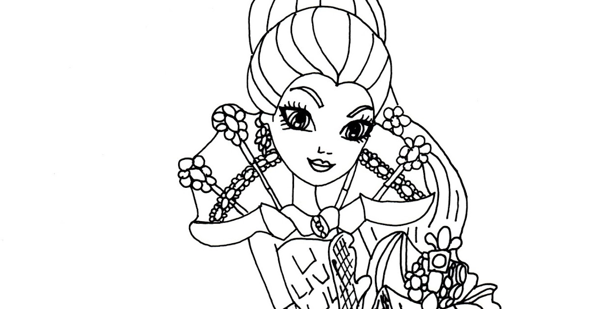 Ever after high coloring pages cerise