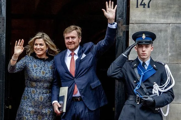 Queen Maxima wore Natan dress from Natan couture Fall/Winter 2017 collection. Princess Beatrix and Princess Margriet