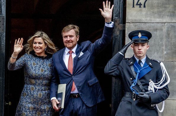Queen Maxima wore Natan dress from Natan couture Fall/Winter 2017 collection. Princess Beatrix and Princess Margriet