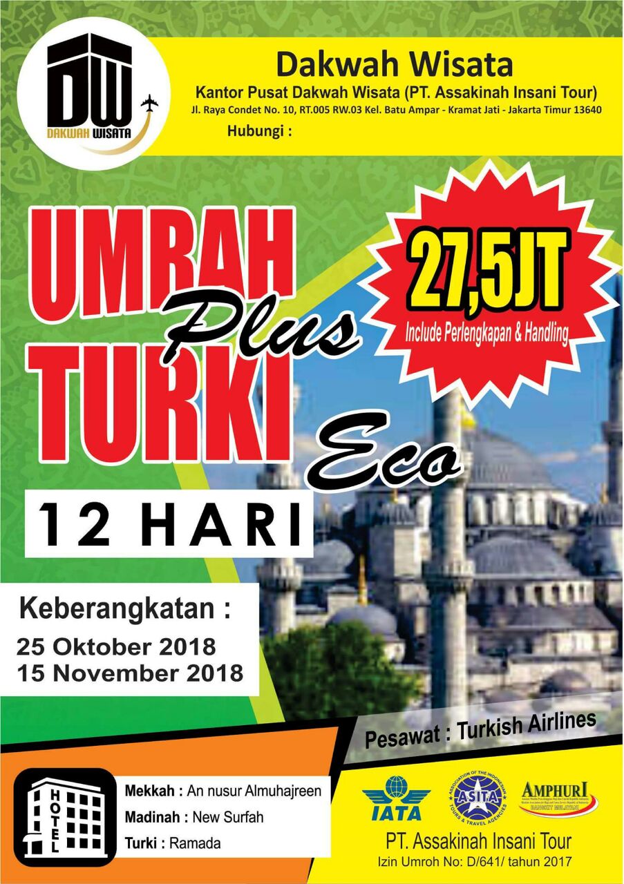 Paket Umroh Plus Turki 2018
