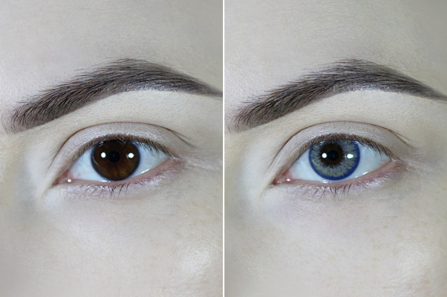 dark brown to light blue eyes colored contacts lens before after anime eyes lens olhos antes depois