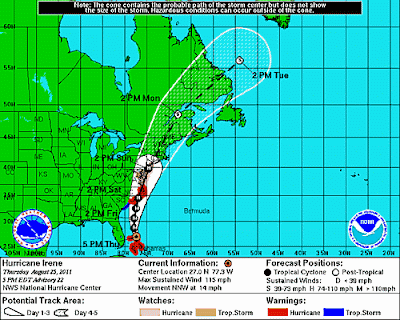 irene hurricane track 5pm east nhc warnings watches coast weather original gif forecast edt shown maps above latest also into