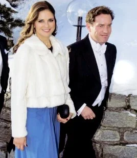 Princess Madeleine and her fiancé Chris O'Neill attended wedding of Caroline Leksell and Graham Cooke in St Moritz