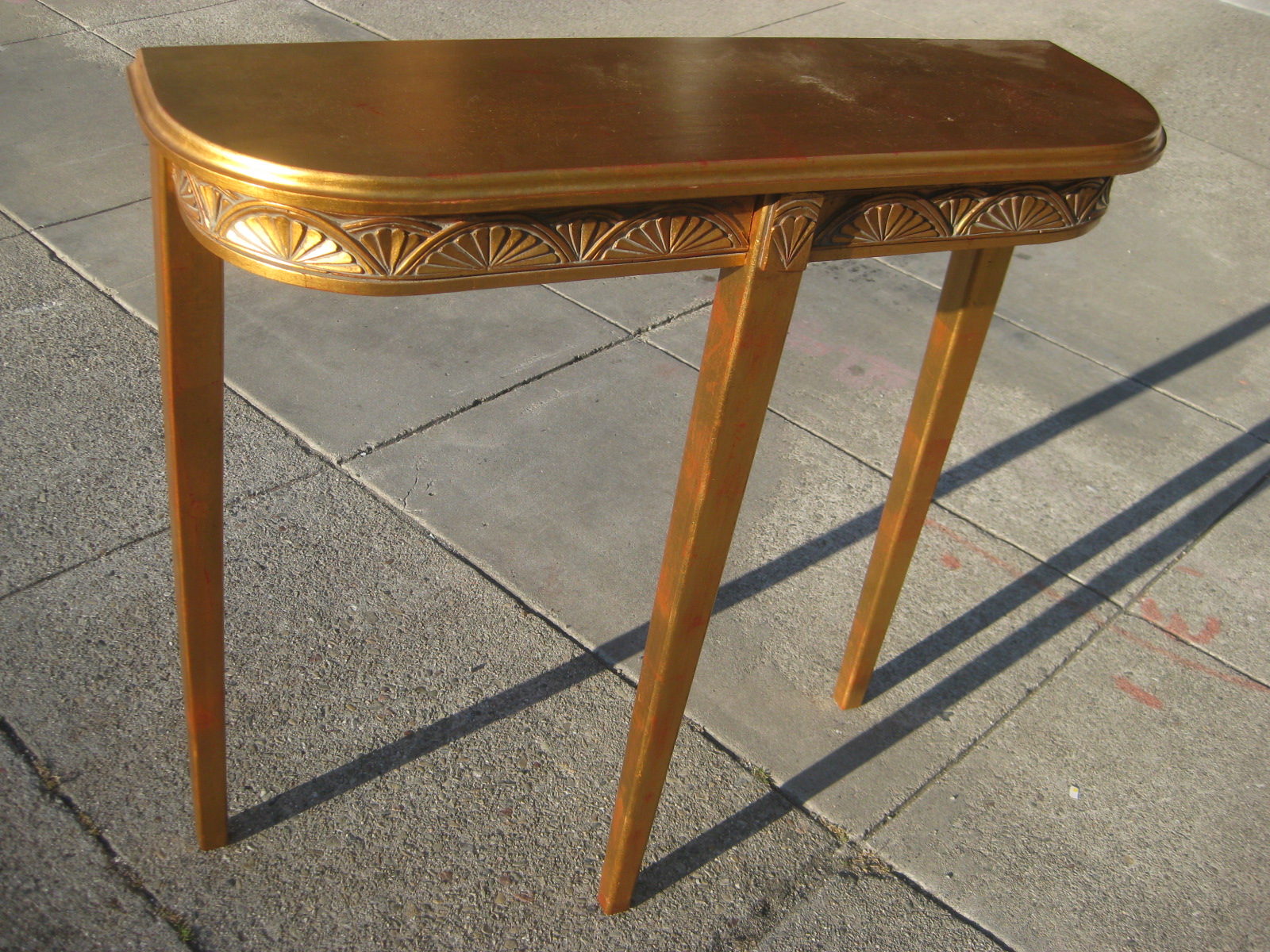 UHURU FURNITURE & COLLECTIBLES SOLD Bronze (painted wood) Console Table 45