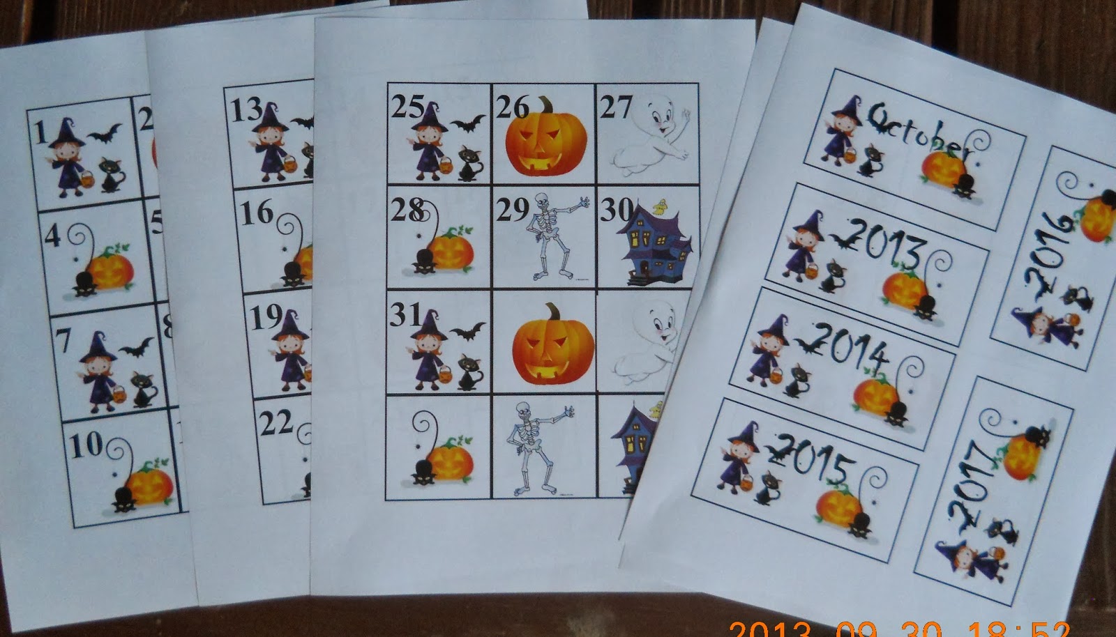 Nurturing Naters with learning activities at home: Halloween calendar ...