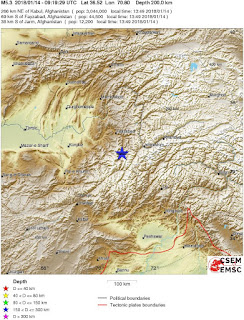 Cutremur moderat cu magnitudinea de 5,3 grade in Afganistan, regiunea muntilor Hindu Kush