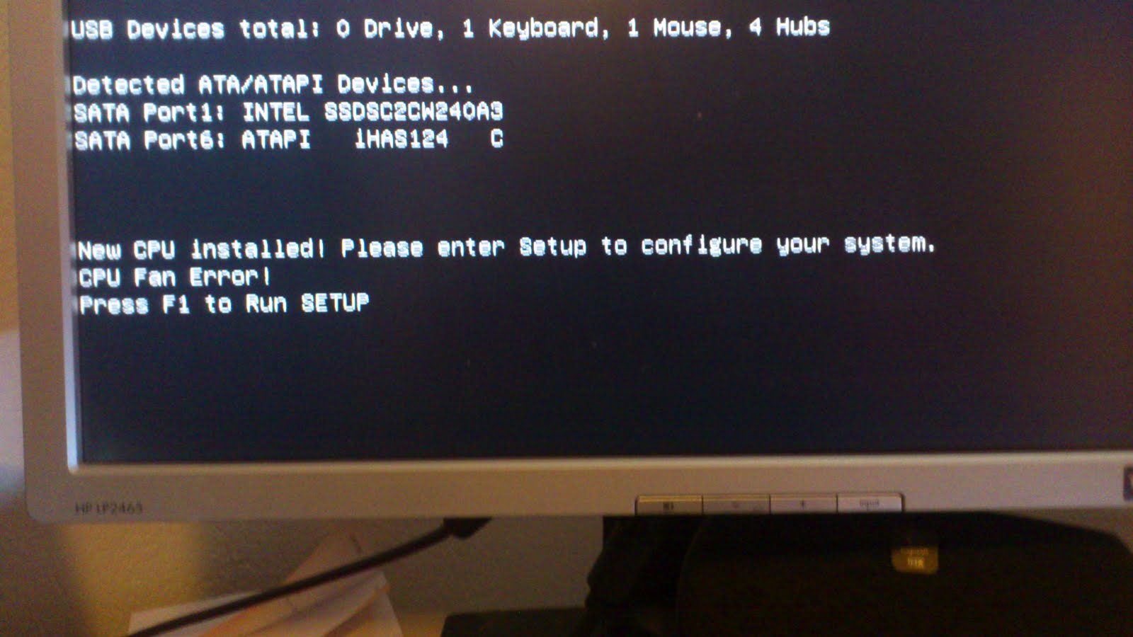 PC Build 2012 Error in BIOS