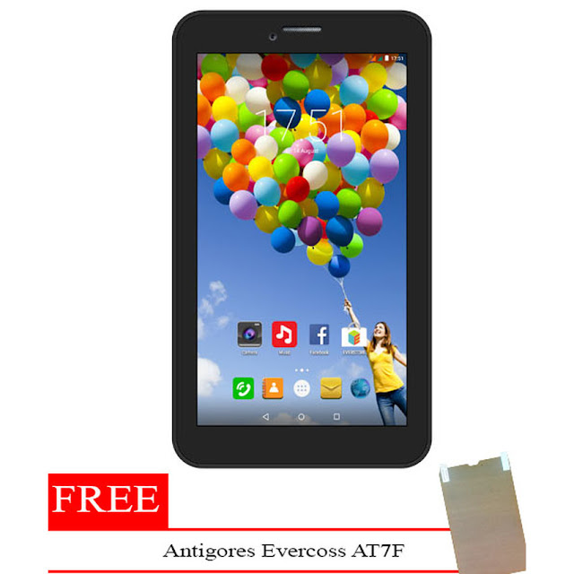 Evercoss AT7F Winner Tab S3 - 8GB - Hitam + Gratis Antigores