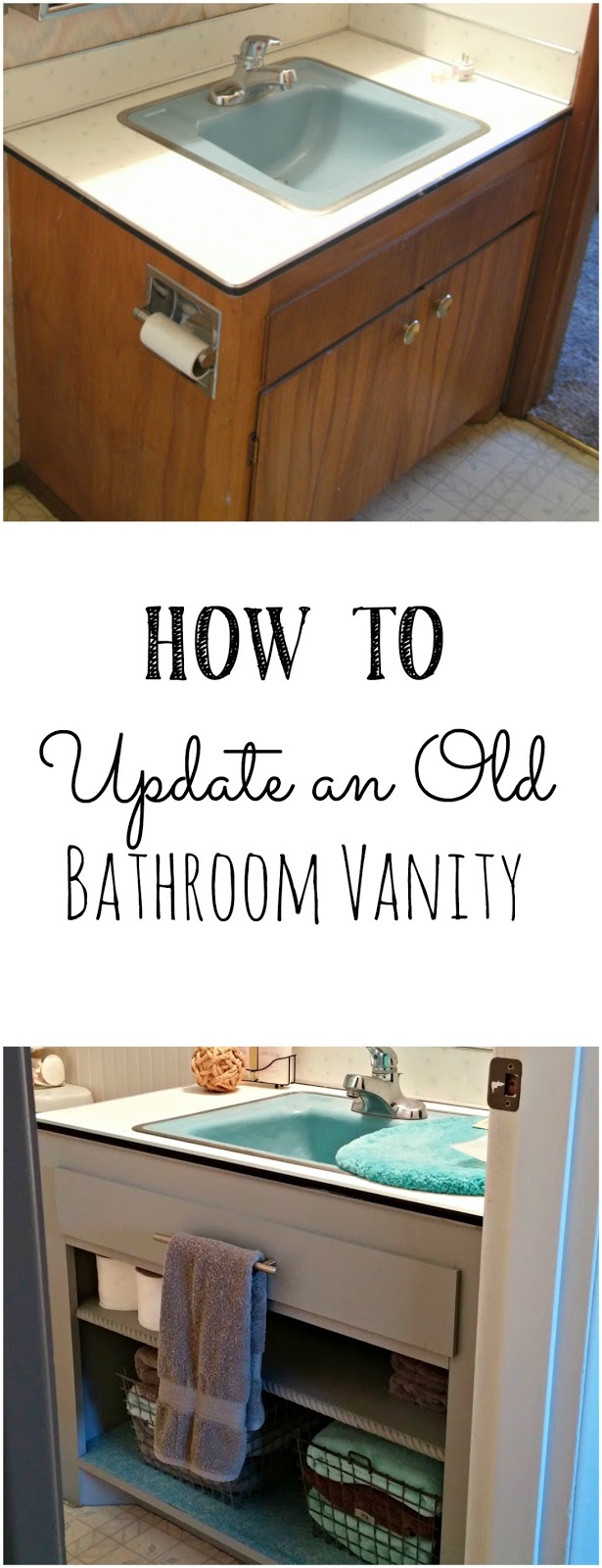 Main Bathroom Redo Updating a Dated Vanity Little Vintage Cottage