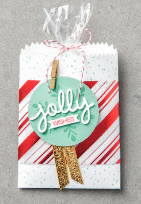 Stampin' Up! Holly Jolly Wishes Christmas Mini Treat Bag #stampinup