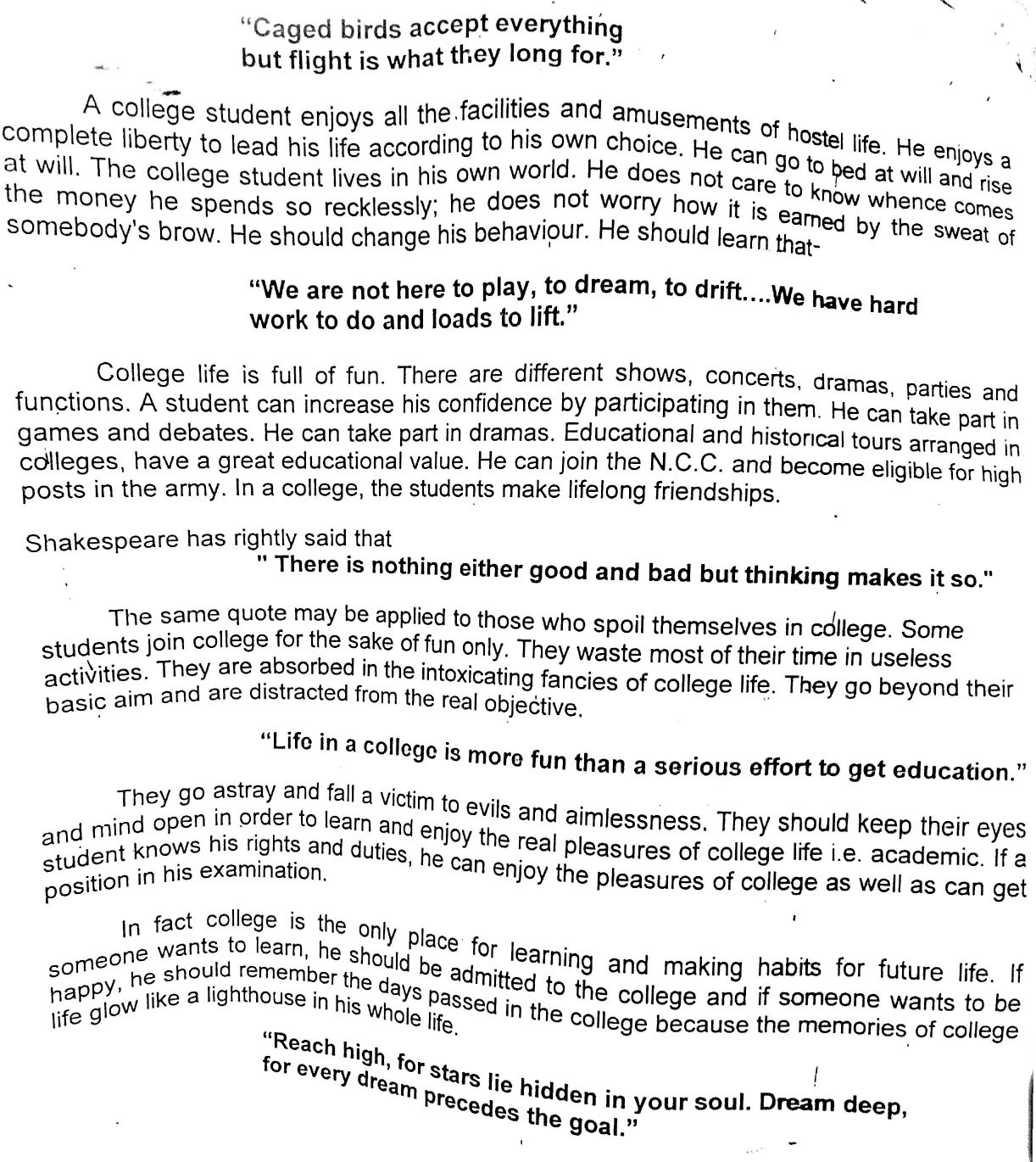 write an essay about student life coursework example students life essay