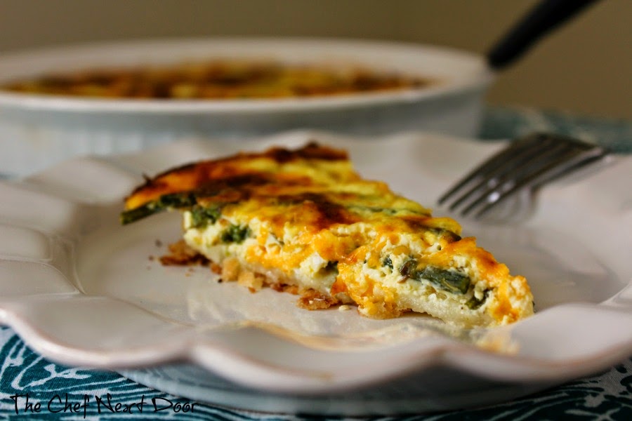 Asparagus & Cheddar Quiche