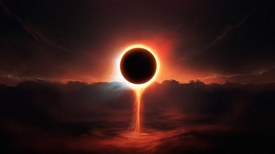 Eclipse, Digital, Art, Scenery, 4K, #6.968