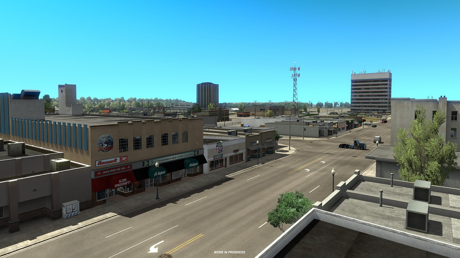 City new ru. ATS New Mexico. American Truck Simulator New Mexico. Розвелл Мексика город. ATS Альбукерке.