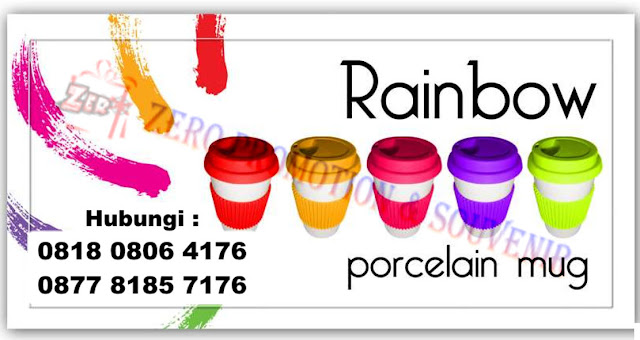 Jual Mug Promosi Rainbow Cetak Padprint harga Termurah