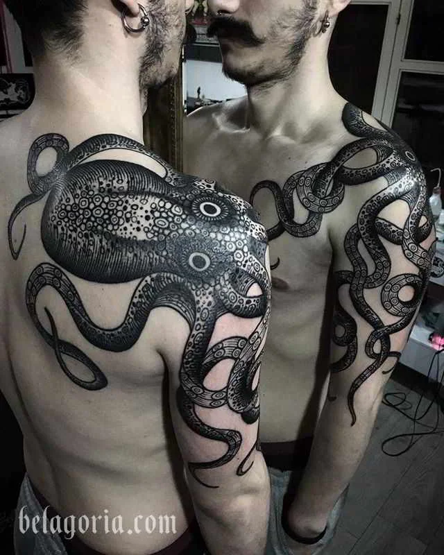 Foto de un tatuaje de Pulpo o Kraken