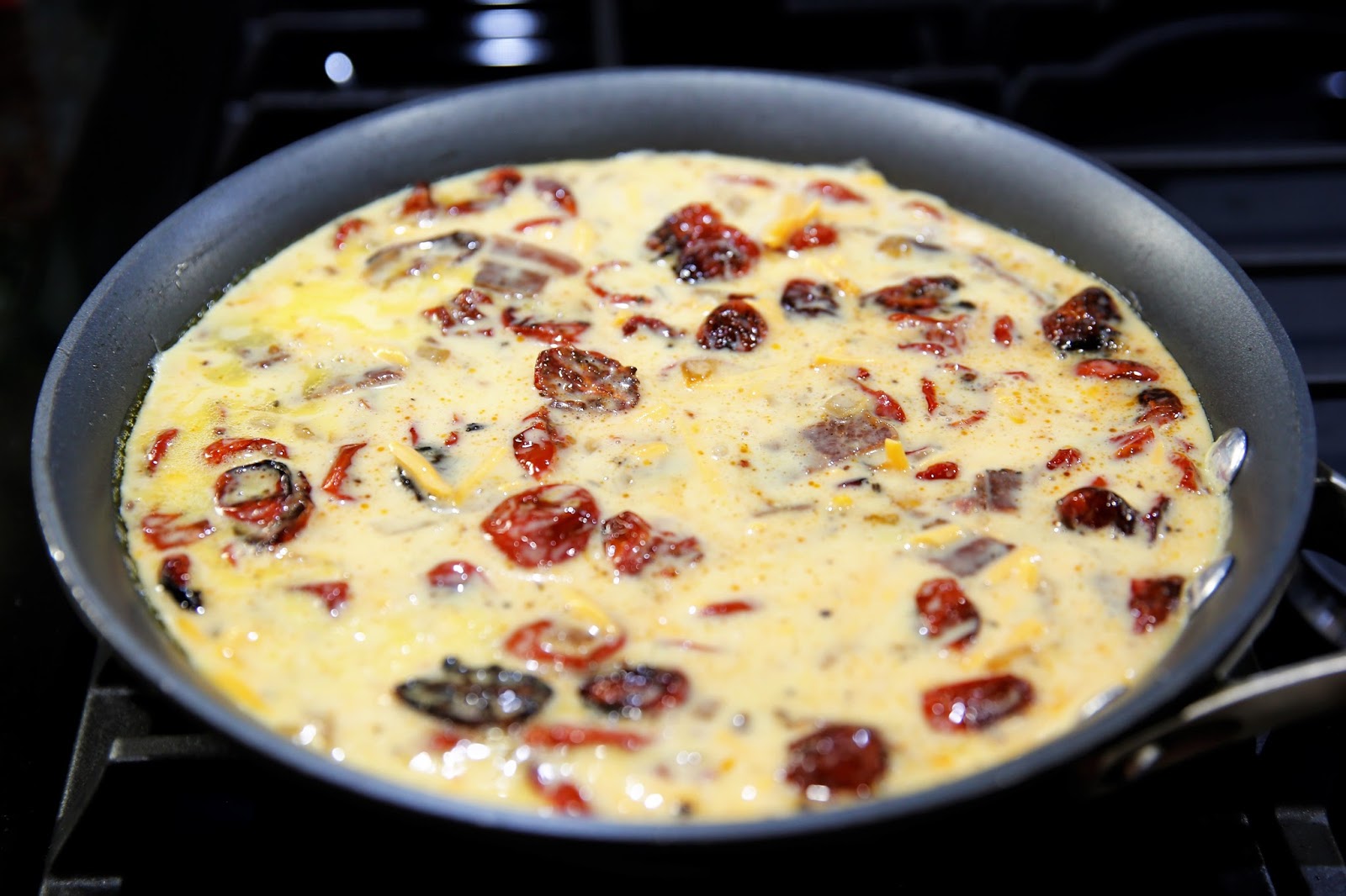 Gourmet Girl Cooks Roasted Tomato, Vidalia & Bacon Frittata Low Carb