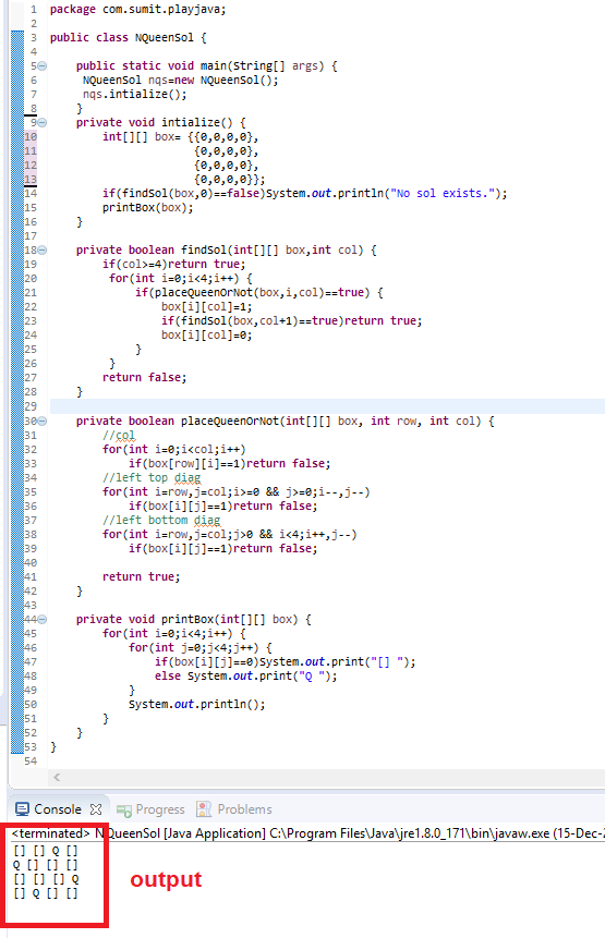 Play Java !: N Queen Problem : Using Backtracking
