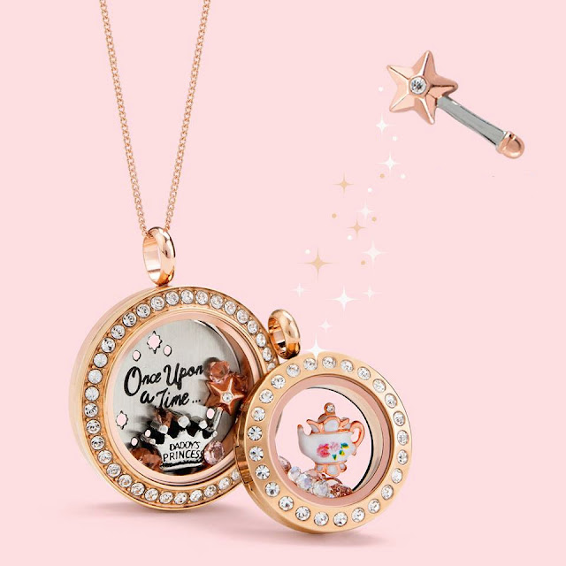 Once Upon a Time Rose Gold Origami Owl Living Lockets Origami Owl at Storied Charms