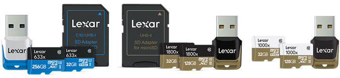 レキサー Lexar microSDカードの主力商品ラインナップ