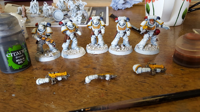 Looking great too! how to paint white space marines